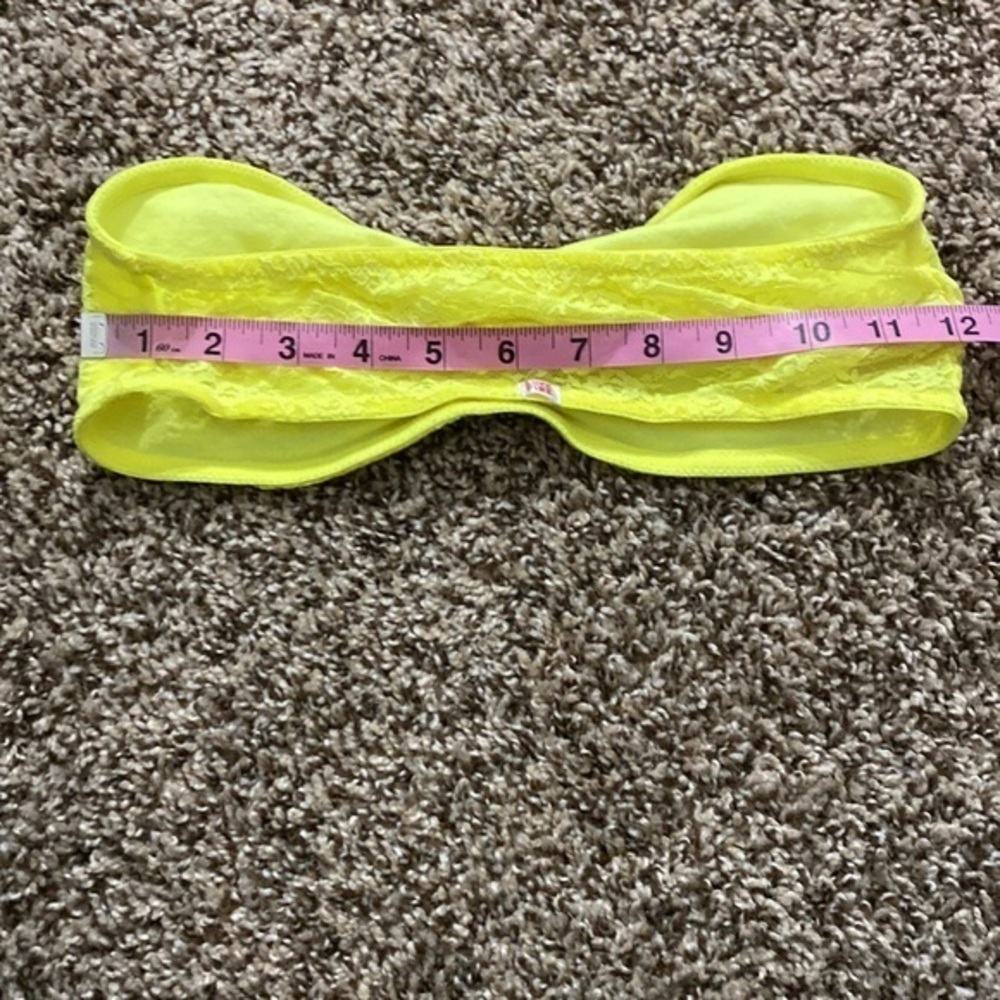 5/$30 🎈 Pink Victorias Secret medium yellow lace bandeau‎ - Picture 4 of 4